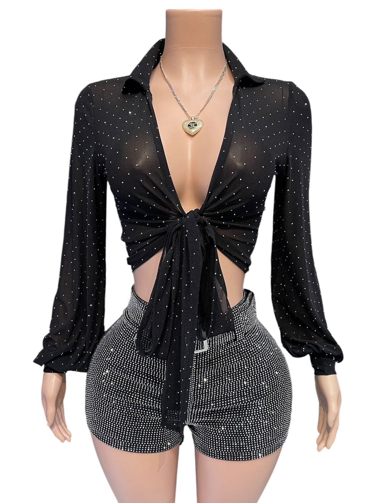 Lili blouse con pedrería