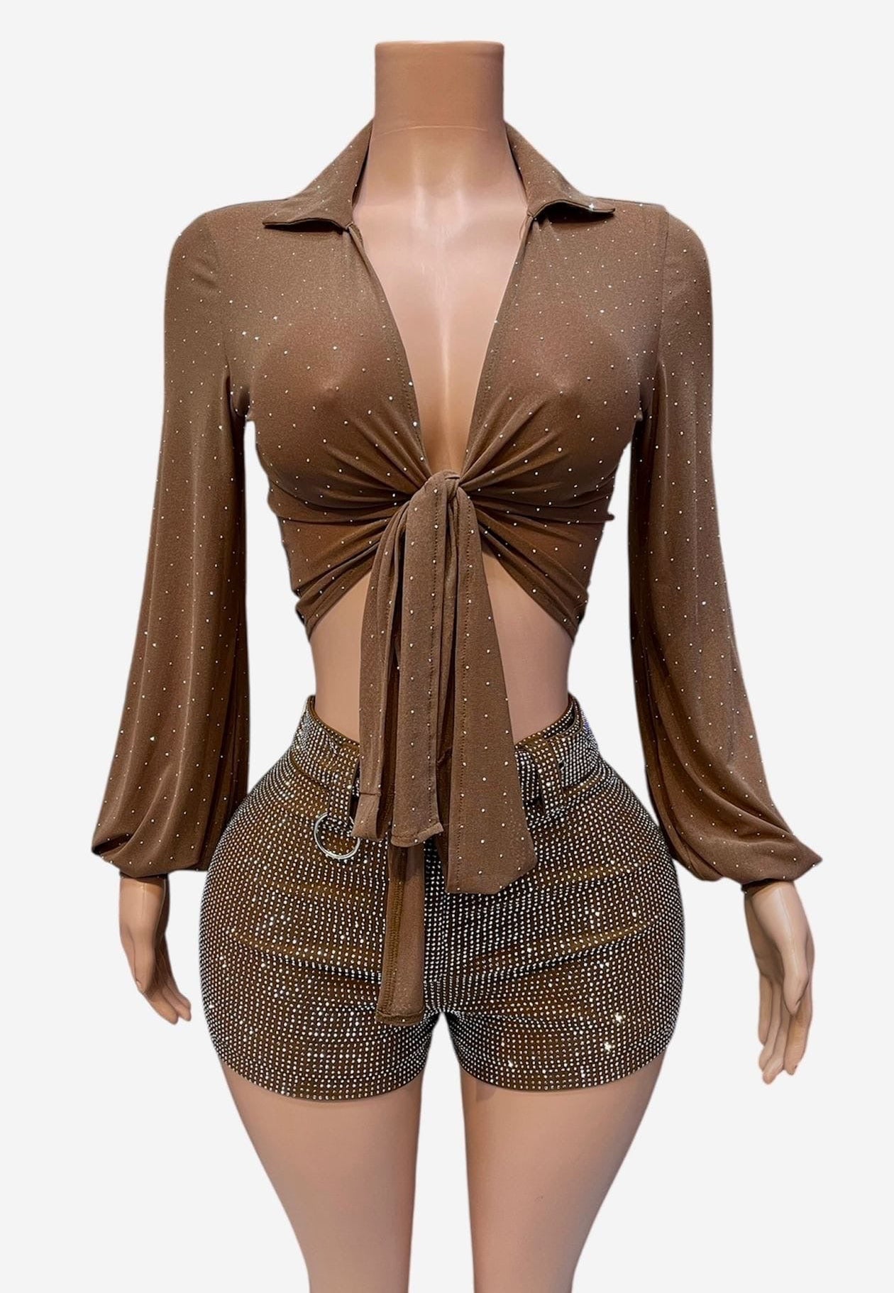 Lili blouse con pedrería